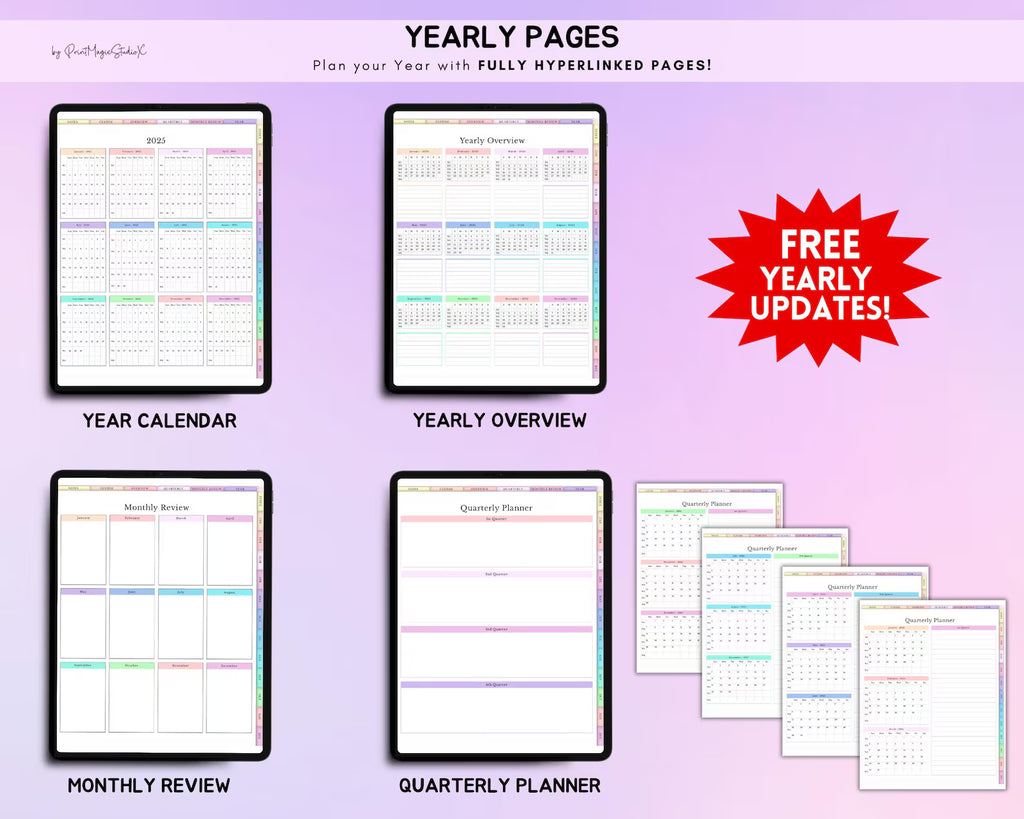 All-in-One Digital Planner 2026, 2027, 2028